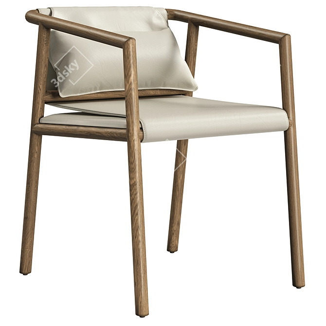 Scandinavian Style Modern Armchair 3D model image 3