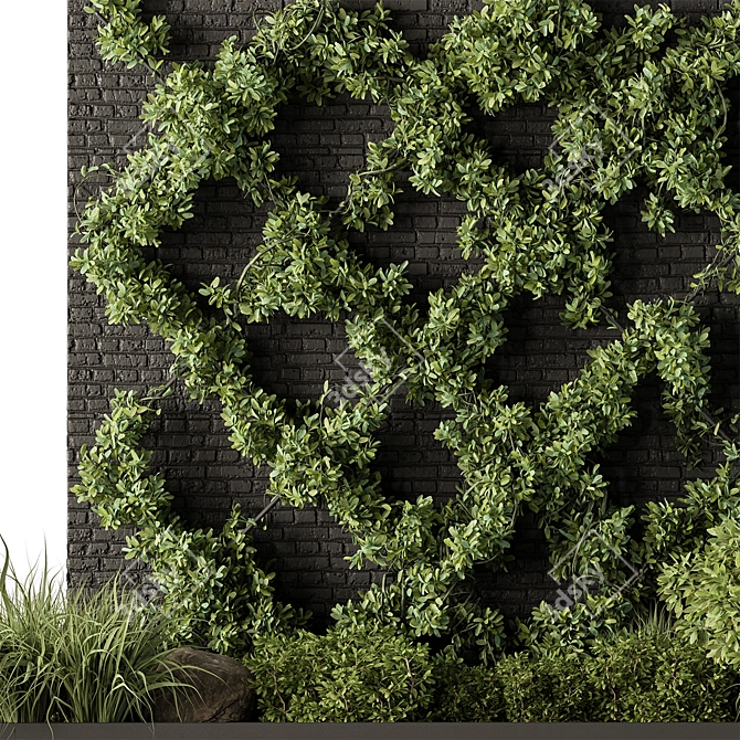 Modular Greenery wall Set 110 3D model image 3