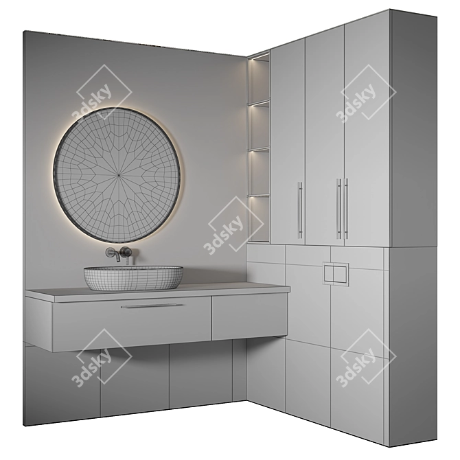 Luxury 3D Bathroom Design Files 3D model image 2