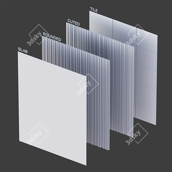 High-detail Marble Stone Panels 3D model image 6