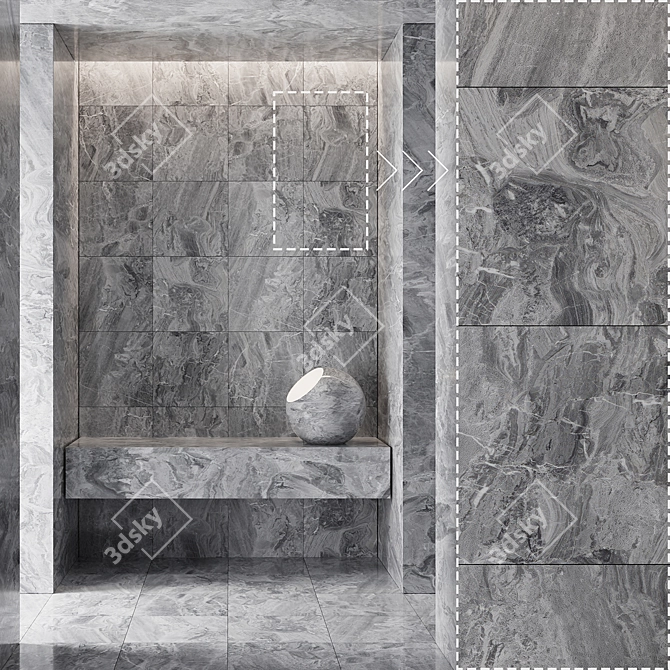 High Detail Marble Stone Texture 3D model image 4