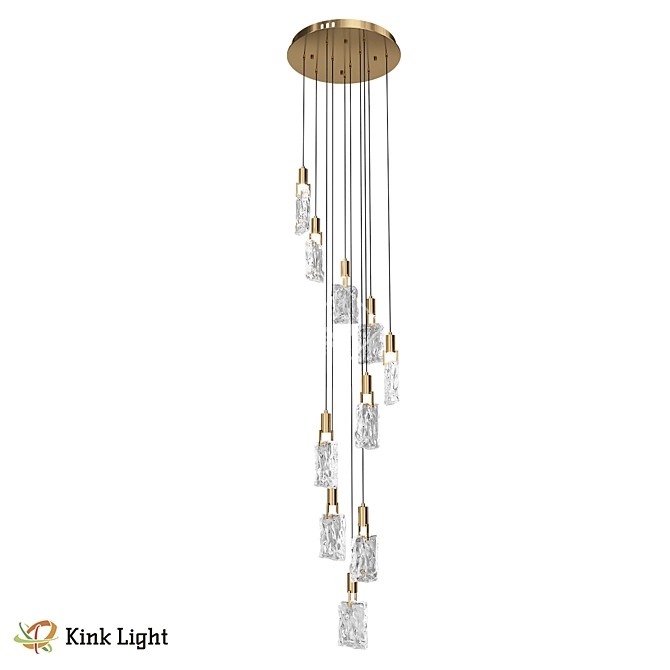 Modern Bronze LED Pendant Light 3D model image 1