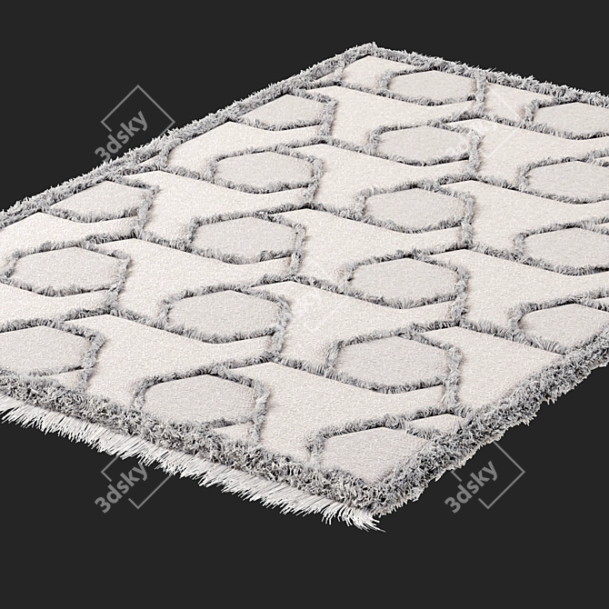 Designer Light Grey Carpet 230x160cm 3D model image 4