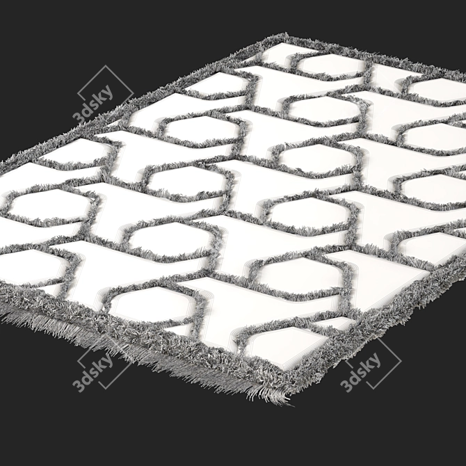 Designer Light Grey Carpet 230x160cm 3D model image 5