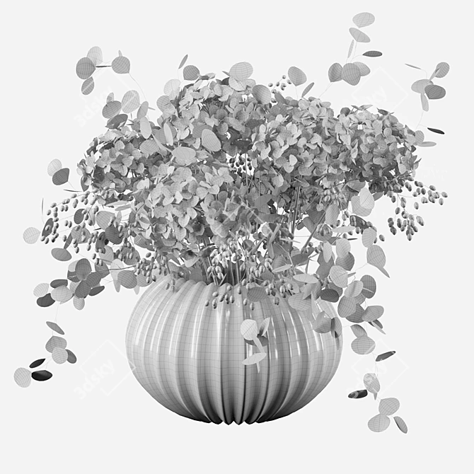 Hydrangea Bouquet 3D Model Set 3D model image 4