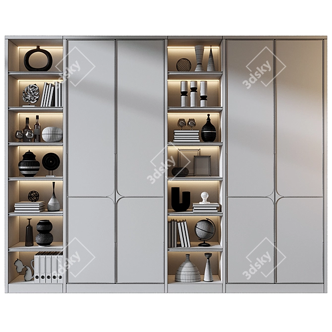 Modern Bookshelf GHS-2531 Unit 3D model image 2