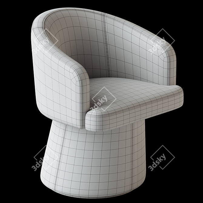 Elegant Bull Dining Chair 3D model image 6