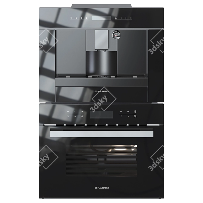 Maunfeld Built-In Oven & Coffee Maker 3D model image 1