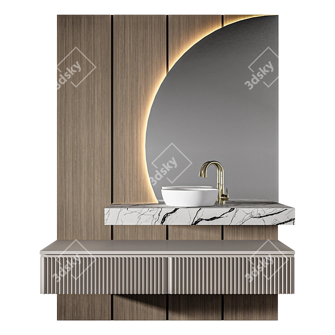 Luxury Bathroom 3D Model Kit 3D model image 1