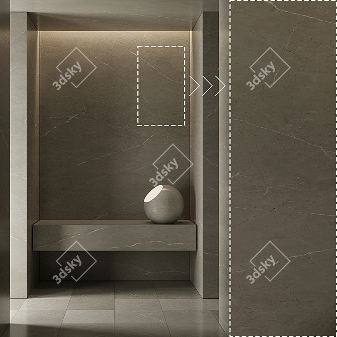 High Detail Marble Stone Texture 3D model image 1