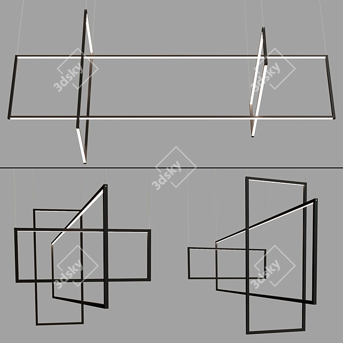 Kuzco Arkell Linear Suspension Light 3D model image 3