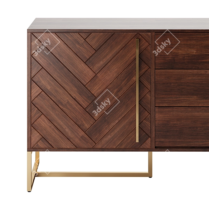  Bruno Artfabric Sideboard: Sleek Storage 3D model image 2