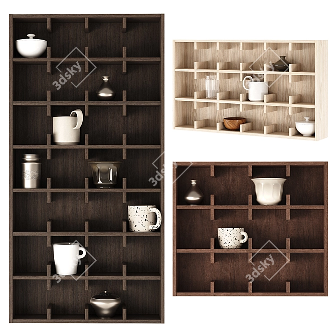 Saetter Copenhagen Shelving Set 3D model image 1