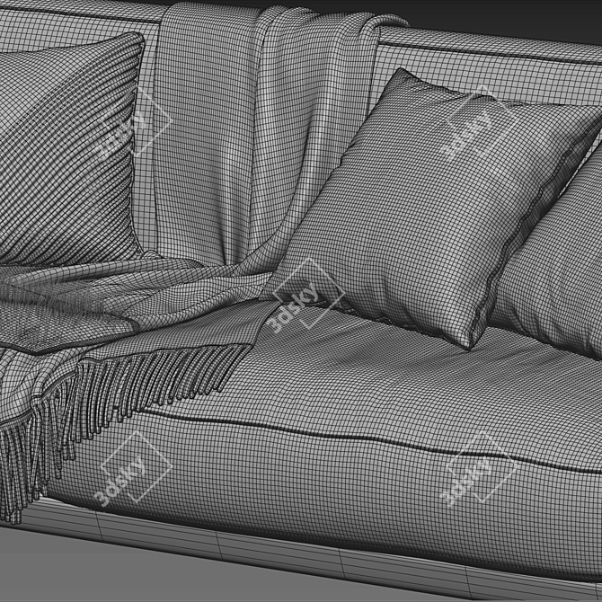 Compact Flexform Romeo UV-Mapped Sofa 3D model image 3