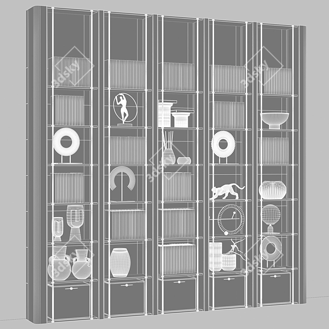  Shelf Unit with Filling 001 3D model image 3