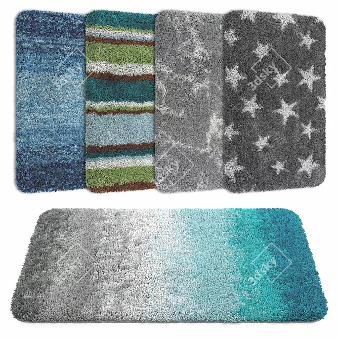 Microfiber Bathroom Mat IDDIS 3D model image 1