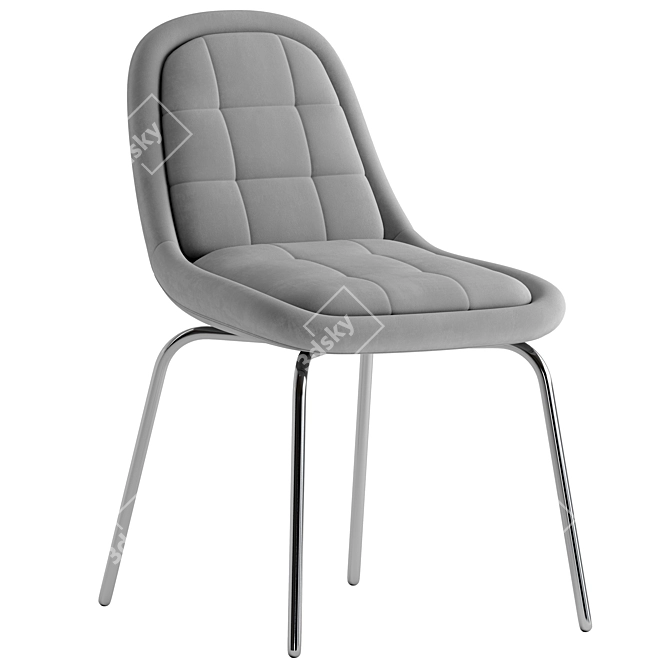 Tiana Textile Grey Chair 3D model image 2