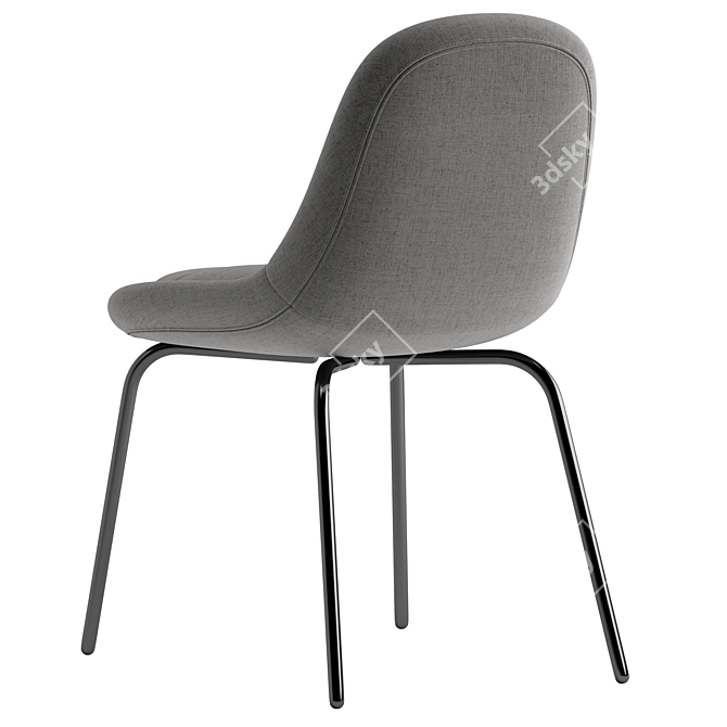 Tiana Textile Grey Chair 3D model image 3