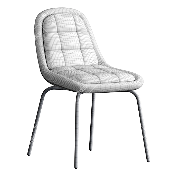 Tiana Textile Grey Chair 3D model image 5