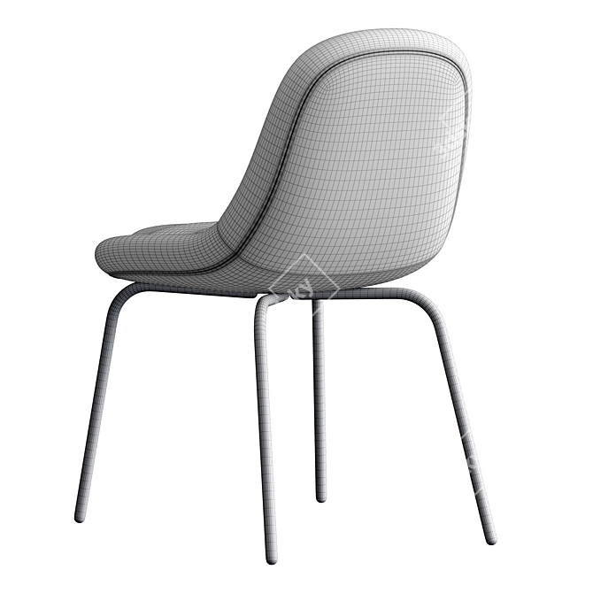 Tiana Textile Grey Chair 3D model image 6