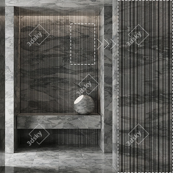 High Detail Marble Stone Textures 3D model image 3