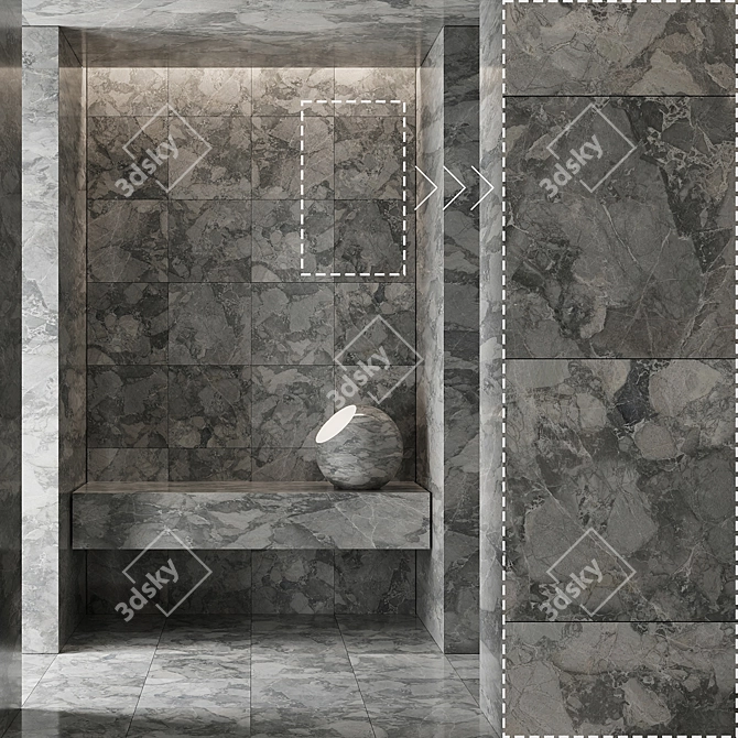 High Detail Marble Stone Textures 3D model image 4