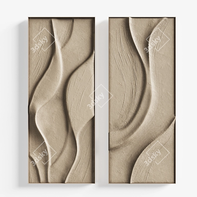 Modern Abstract Wall Art Set 3D model image 3