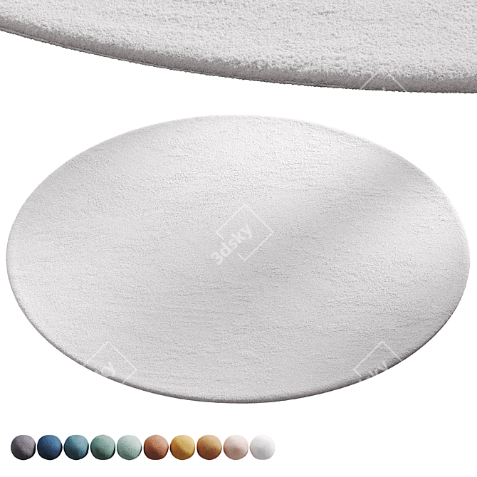 Renzo Round Rug, La Redoute 3D model image 1