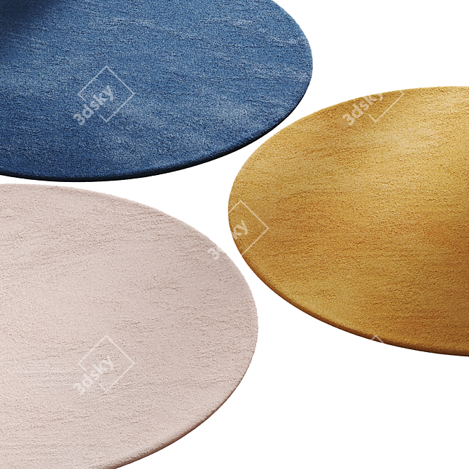 Renzo Round Rug, La Redoute 3D model image 6