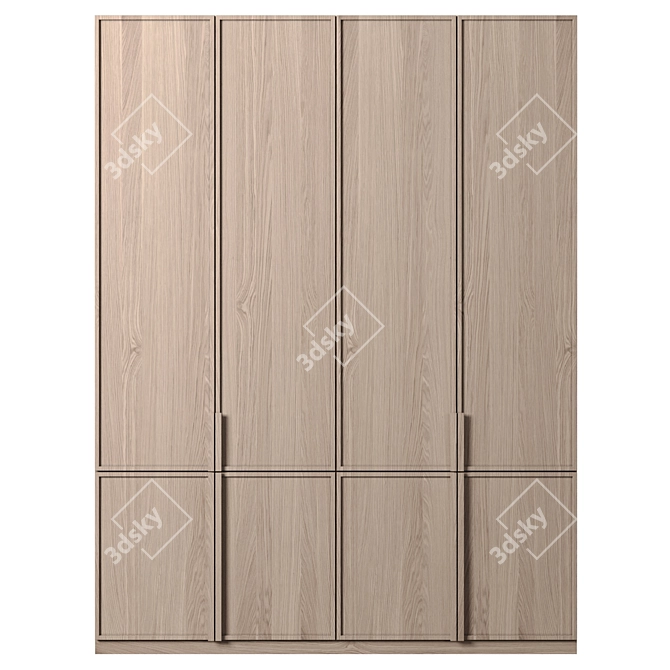 Modular Wardrobe 3D Model 3D model image 1