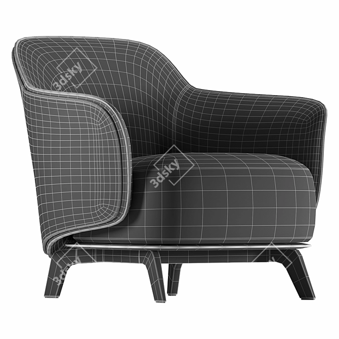 Modern Kaori Armchair by Poliform 3D model image 4