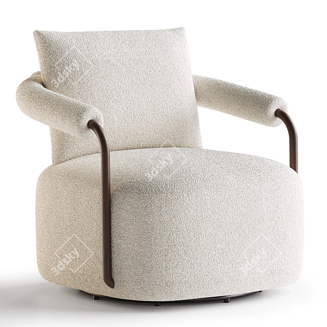 Modern Zayden Swivel Chair 3D model image 1