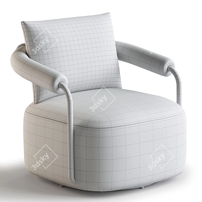 Modern Zayden Swivel Chair 3D model image 4