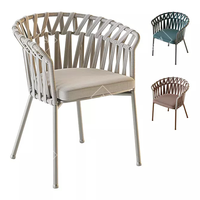 Varaschin EMMA CROSS Outdoor Chair 3D model image 1