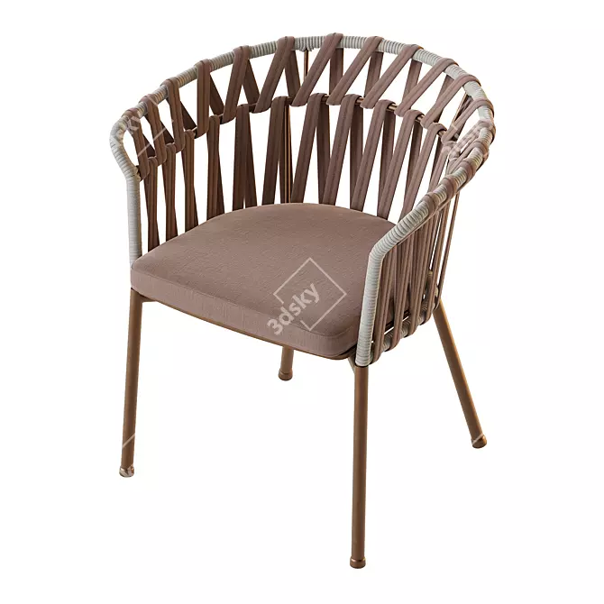 Varaschin EMMA CROSS Outdoor Chair 3D model image 3