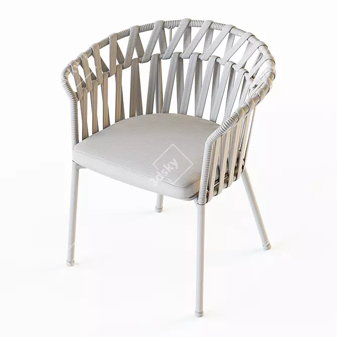 Varaschin EMMA CROSS Outdoor Chair 3D model image 4