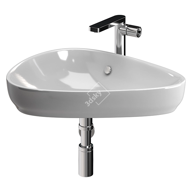 Delafon Nouvelle Vague Basin Set 3D model image 2