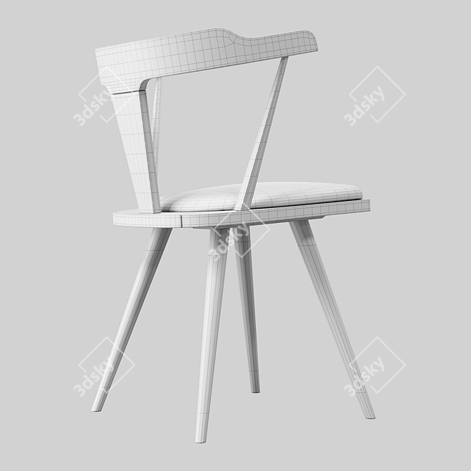 Stylish Dining Chair Angelo 3D model image 6