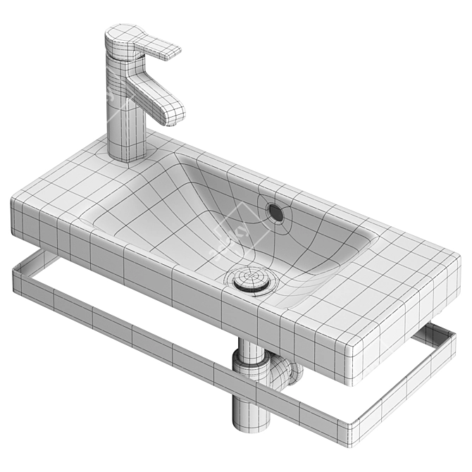 Jacob Delafon Odeon Up Set 3D model image 3