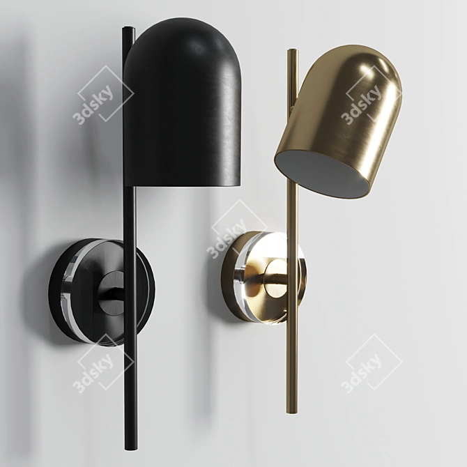 Elegant Lum Luceo Wall Light 3D model image 2