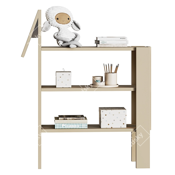 Minimalist Animal-Inspired Bookcase 3D model image 5