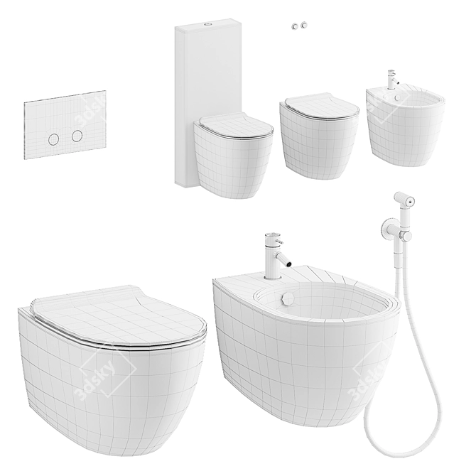 Luxury Bathroom Set: Simas Vignoni + CEA 3D model image 6