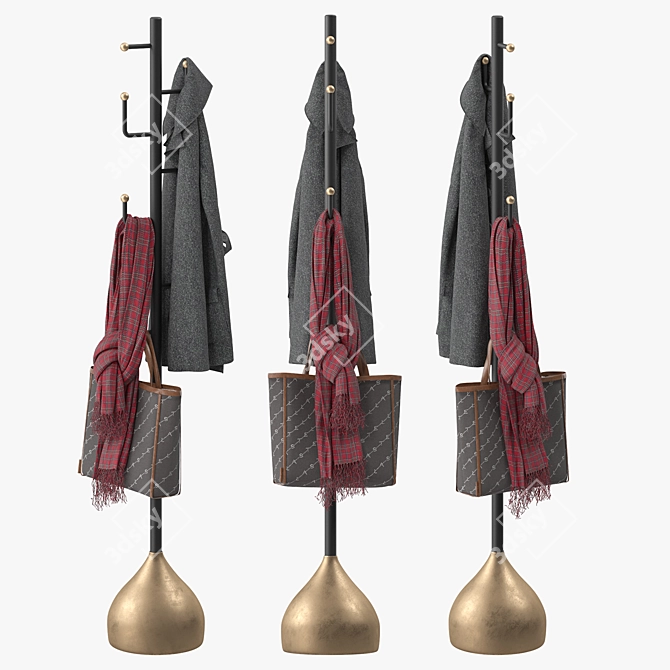 Bedroom Coat Rack Stand Model 3D model image 1