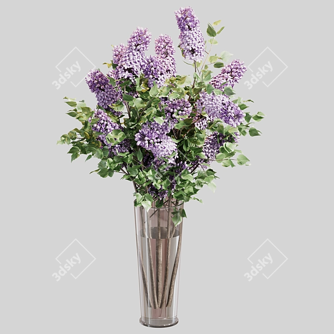 Lilac Blossom Bouquet 3D model image 3