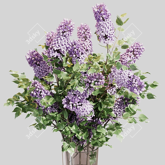 Lilac Blossom Bouquet 3D model image 12