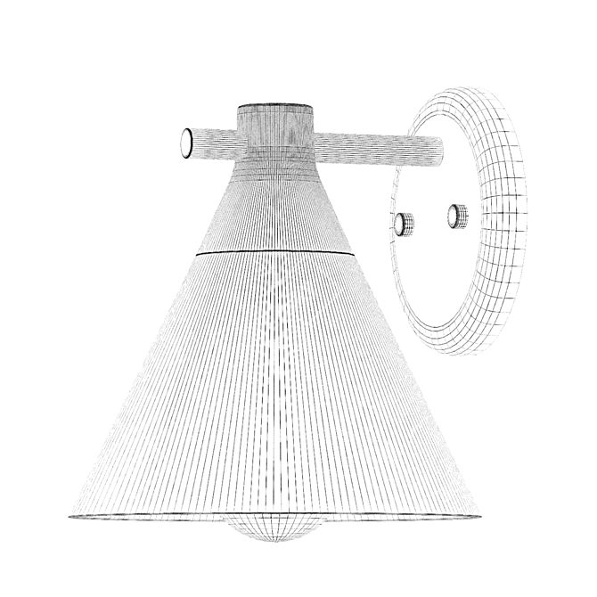 Modern Gray Metal Pendant Light 3D model image 2