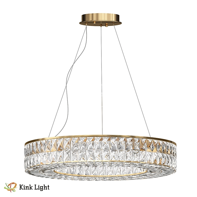 Golden Myrtle Pendant Light Fixture 3D model image 1