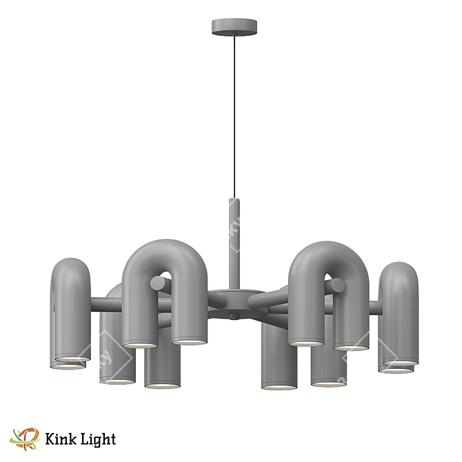 Kanti Loft Hanging Chandelier Set 3D model image 4