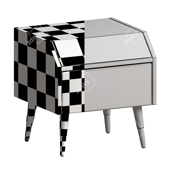 Sleek Modern Volta Night Stand 3D model image 3