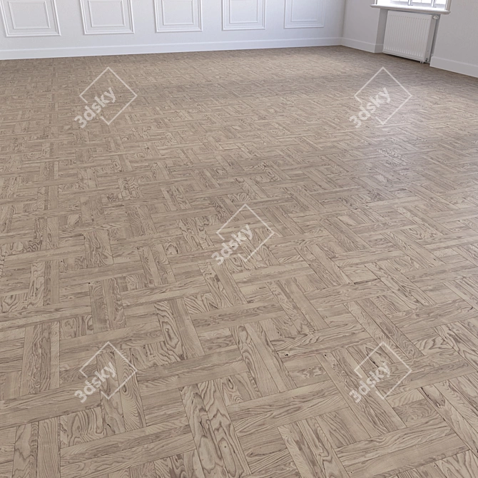 Wooden Floor 3D Model Kit 3D model image 4